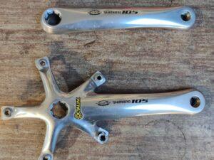 Pédalier Shimano 105 Octalink Hollowtech1 FC-5502-S vendu sans plateaux Pédalier Les Mains Dans Le Guidon