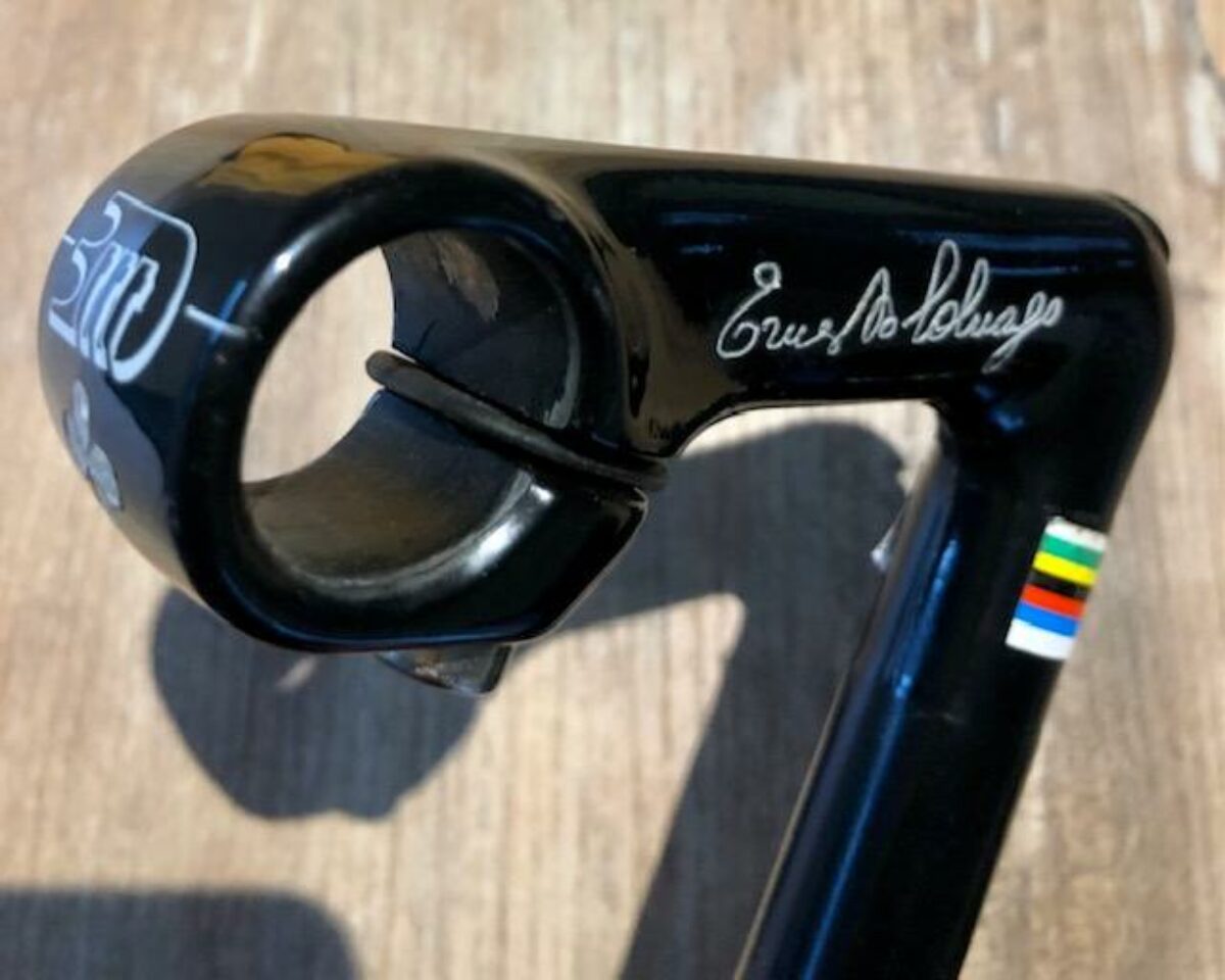 Potence Vintage 3TTT Colnago - Tige Plume Noire 110 Mm - Aluminium - Occasion Bon état