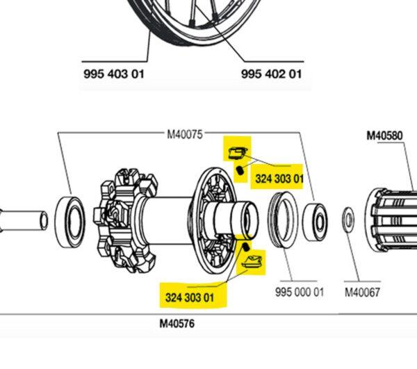 Kit cliquet FTSX Mavic Crossmax ST disc 32430301 Roues Les Mains Dans Le Guidon