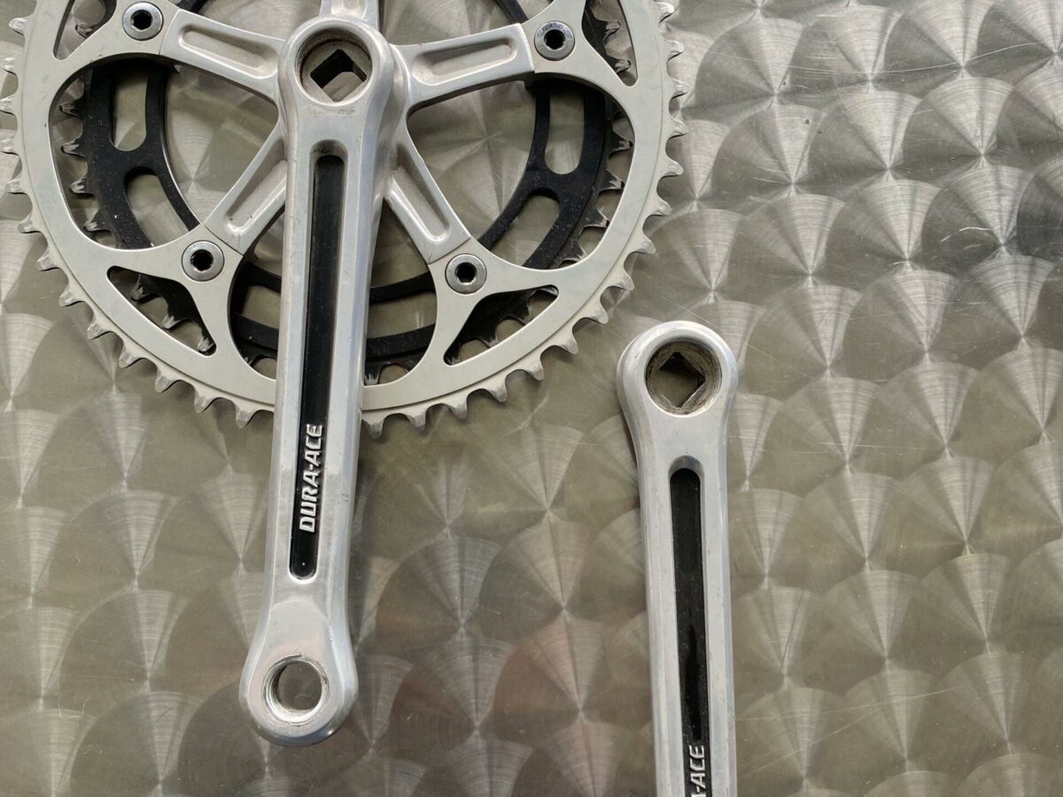 Pédalier Shimano Dura-Ace Track GA-200 Première Génération – Vintage 70s, Alu, 165 Mm