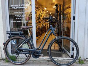 Vélo electrique Elops 940E S/M moteur shimano Pédalier Vélo en dépot-vente Les Mains Dans Le Guidon