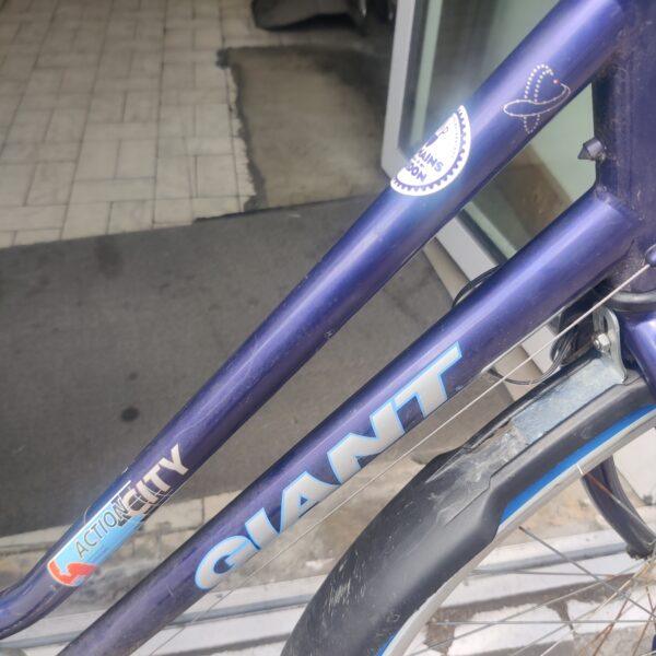 Vélo ville Giant Vélo azuré Les Mains Dans Le Guidon