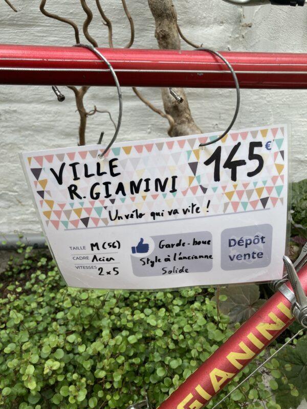 Randonneuse cintre droit Gianini Vélo occasion Les Mains Dans Le Guidon