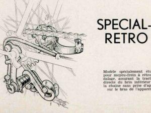 Dérailleur Huret spécial rétro à chainette (1950) Dérailleur arrière Les Mains Dans Le Guidon