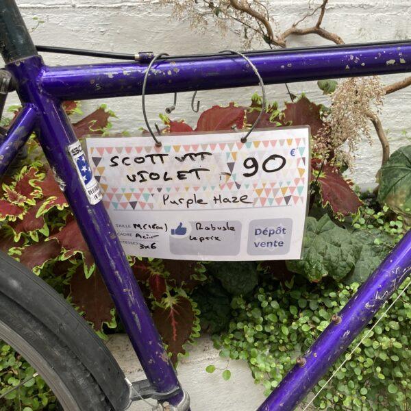 SCOTT VTT 28″ Violet Vélo en dépot-vente Les Mains Dans Le Guidon