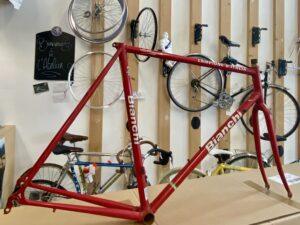 Cadre Bianchi Campione d’Italia édition rouge Ferrari Cadre Vélo Les Mains Dans Le Guidon