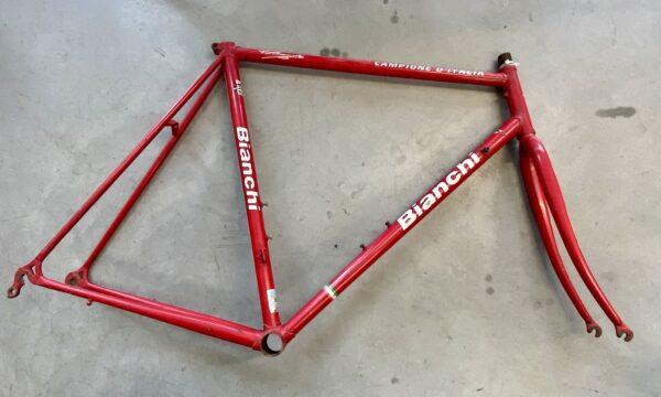 Cadre Bianchi Campione d’Italia édition rouge Ferrari Cadre Vélo Les Mains Dans Le Guidon