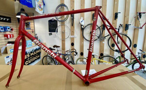 Cadre Bianchi Campione d’Italia édition rouge Ferrari Cadre Vélo Les Mains Dans Le Guidon