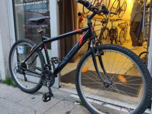 VTT noir/rouge “Top life” Vélo occasion Les Mains Dans Le Guidon