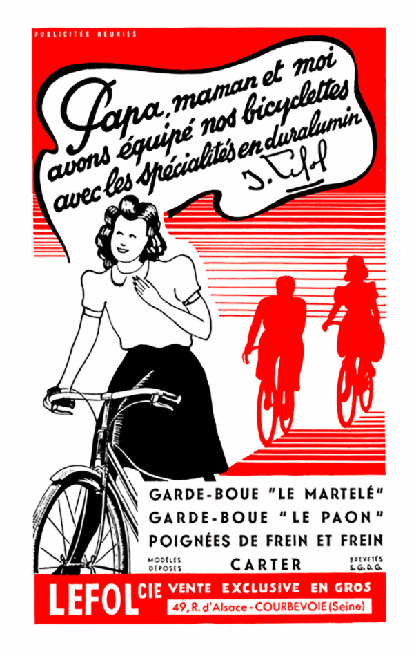 Garde Boue Lefol “Le Martelé” pour 650b 1/2 ballon Accessoire Les Mains Dans Le Guidon