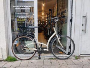 Vélo ville Décathlon Elops 3  – taille M/L Vélo occasion Les Mains Dans Le Guidon