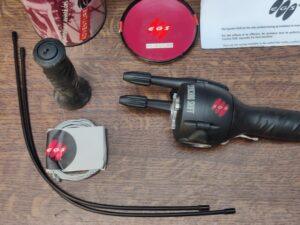 Manette changement de vitesses 3×7 EGS “synchro-shift” Adventure manette dérailleur Les Mains Dans Le Guidon