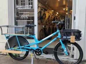 Vélo neuf Yuba Kombi “Long-tail” familial bleu Vélo enfant Les Mains Dans Le Guidon