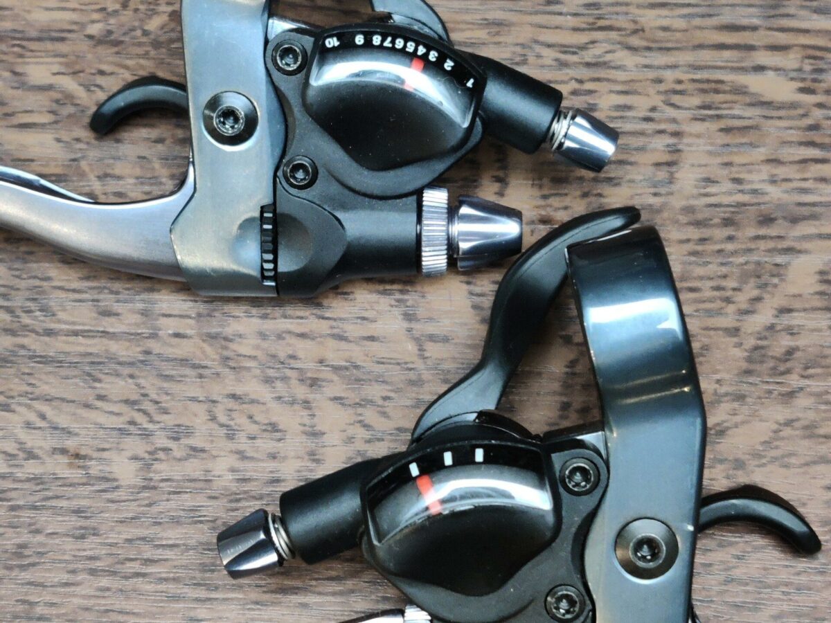 LEVIER/MANETTE ROUTE PATIN MICROSHIFT 10V. DOUBLE ALU NOIR COMPATIBLE SHIMANO (PAIRE SACHET POUR
